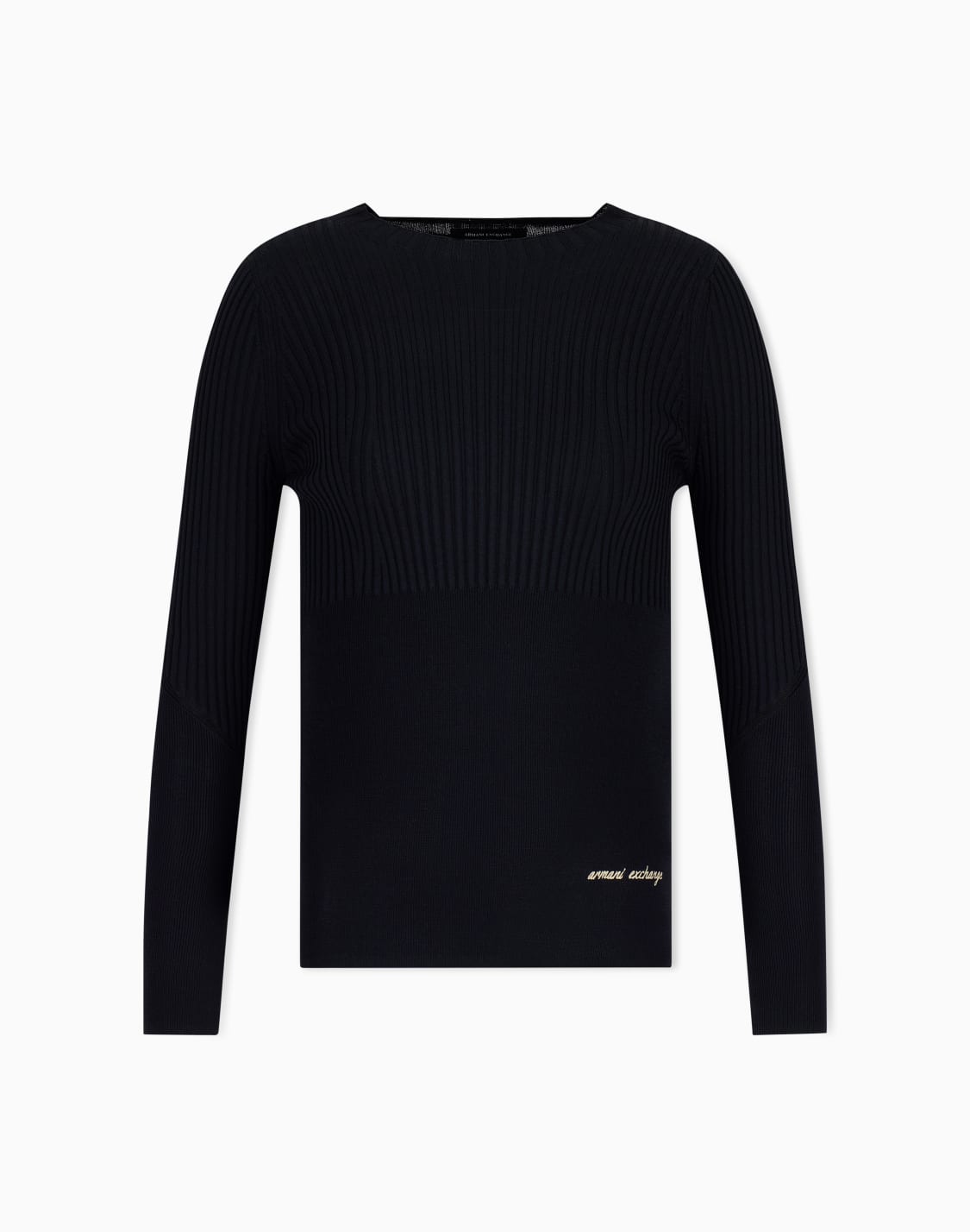 slim-fit-pullover-in-knitted-recycled-viscose-black--armani-exchange