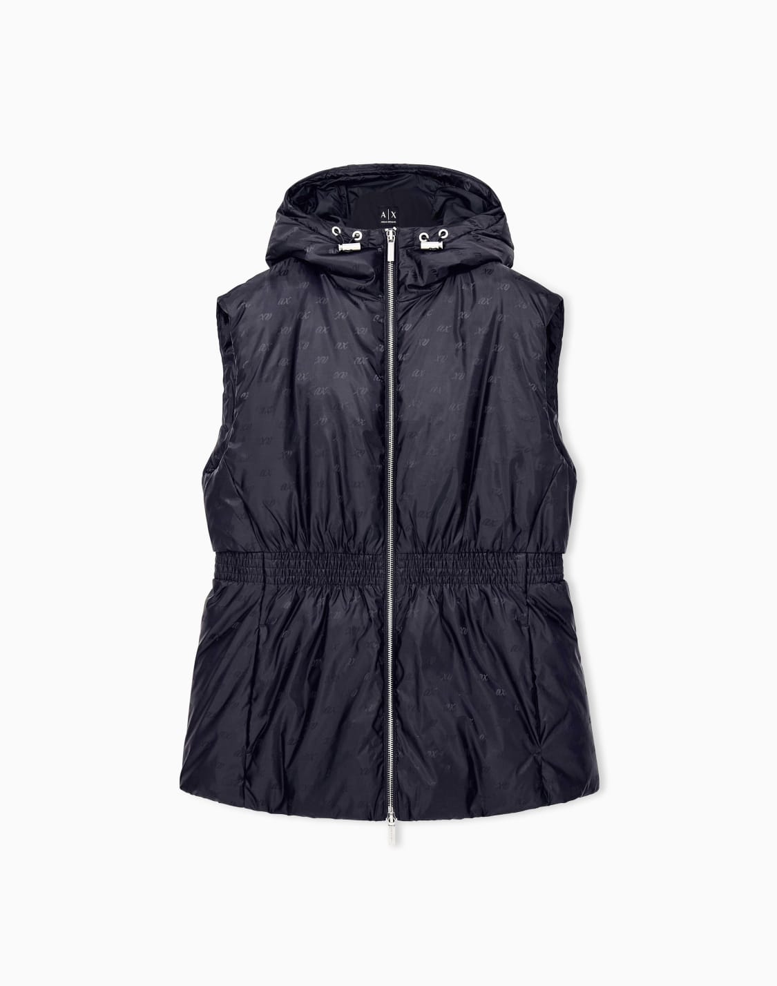 sleeveless-jacket-in-recycled-nylon-jacquard-블랙--armani-exchange