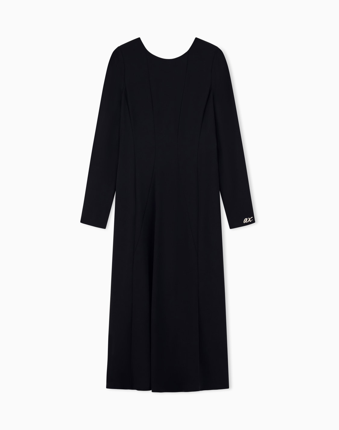 regular-fit-dress-in-recycled-twill-with-rib-details-black--armani-exchange