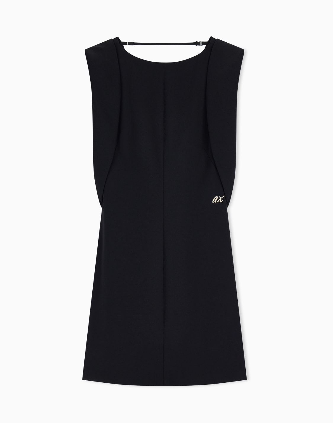 vestido-entallado-sin-mangas-con-espalda-drapeada-negro--armani-exchange