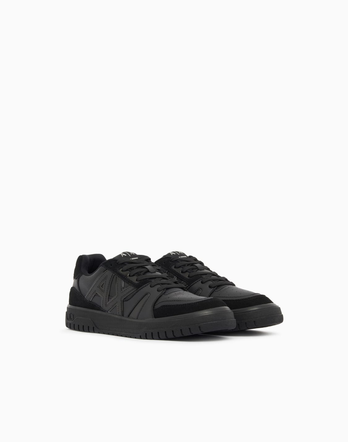 sneakers-in-split-leather-and-suede-black--armani-exchange