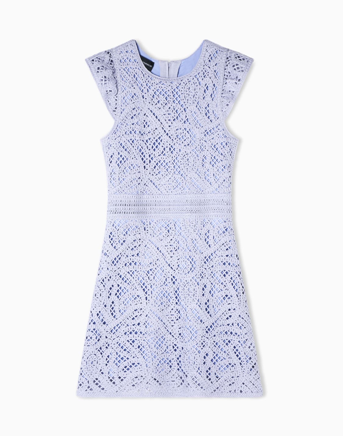 kleid-aus-stoff-mit-cornely-stickerei-in-makramee-optik-violett--emporio-armani