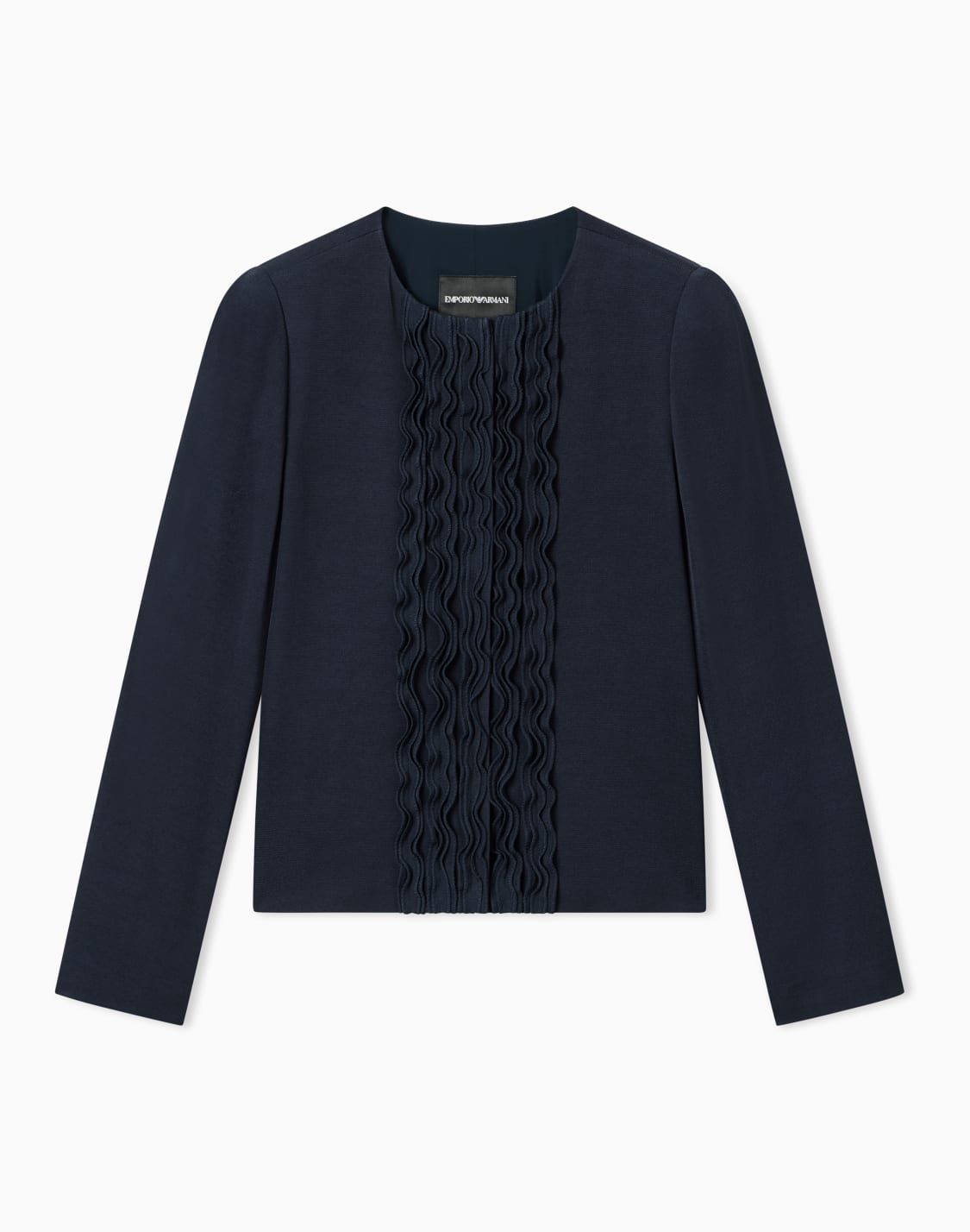 armure-fabric-jacket-with-ruffles-blue--emporio-armani