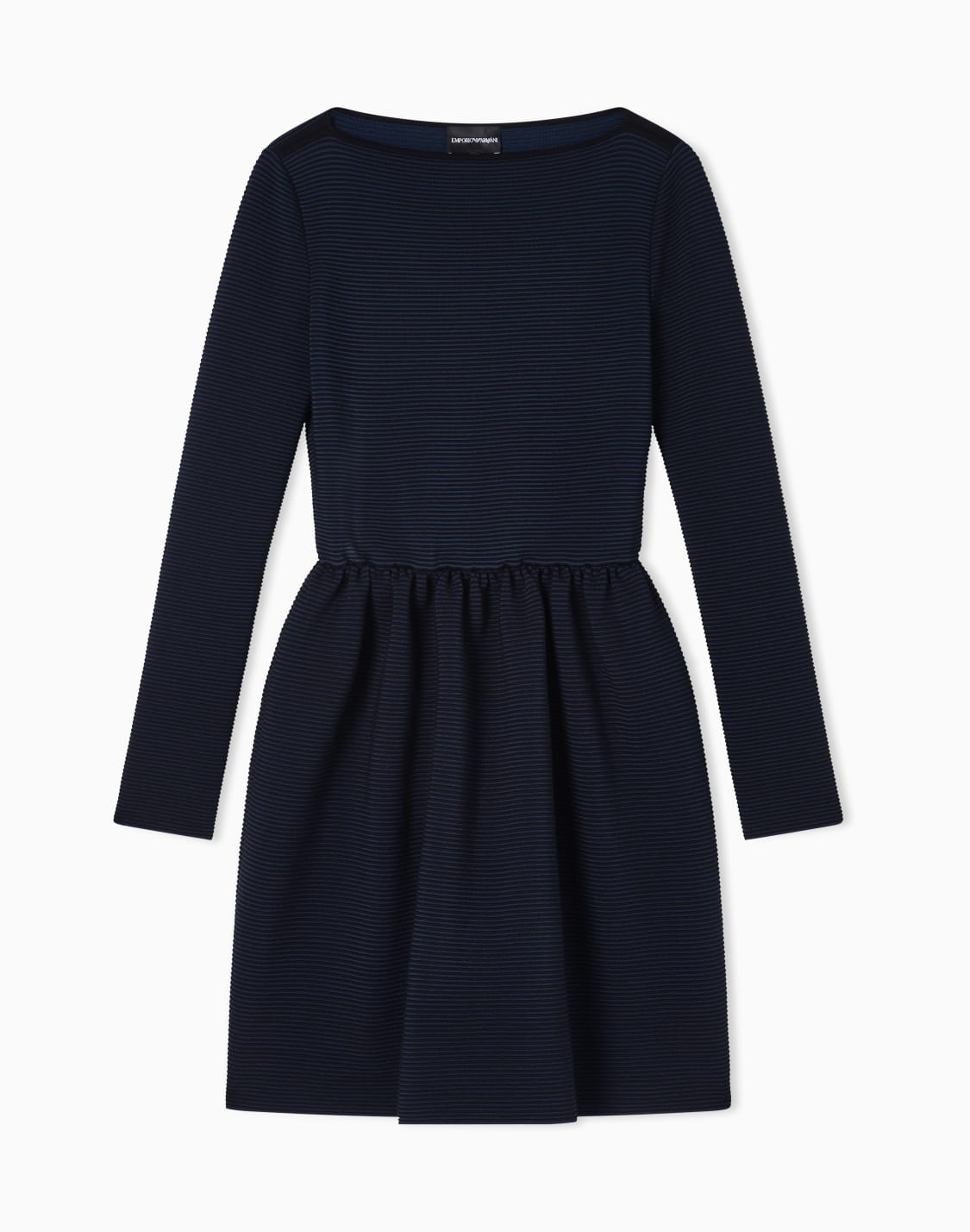 robe-encolure-bateau-en-tissu-ottoman-asv-noir--emporio-armani