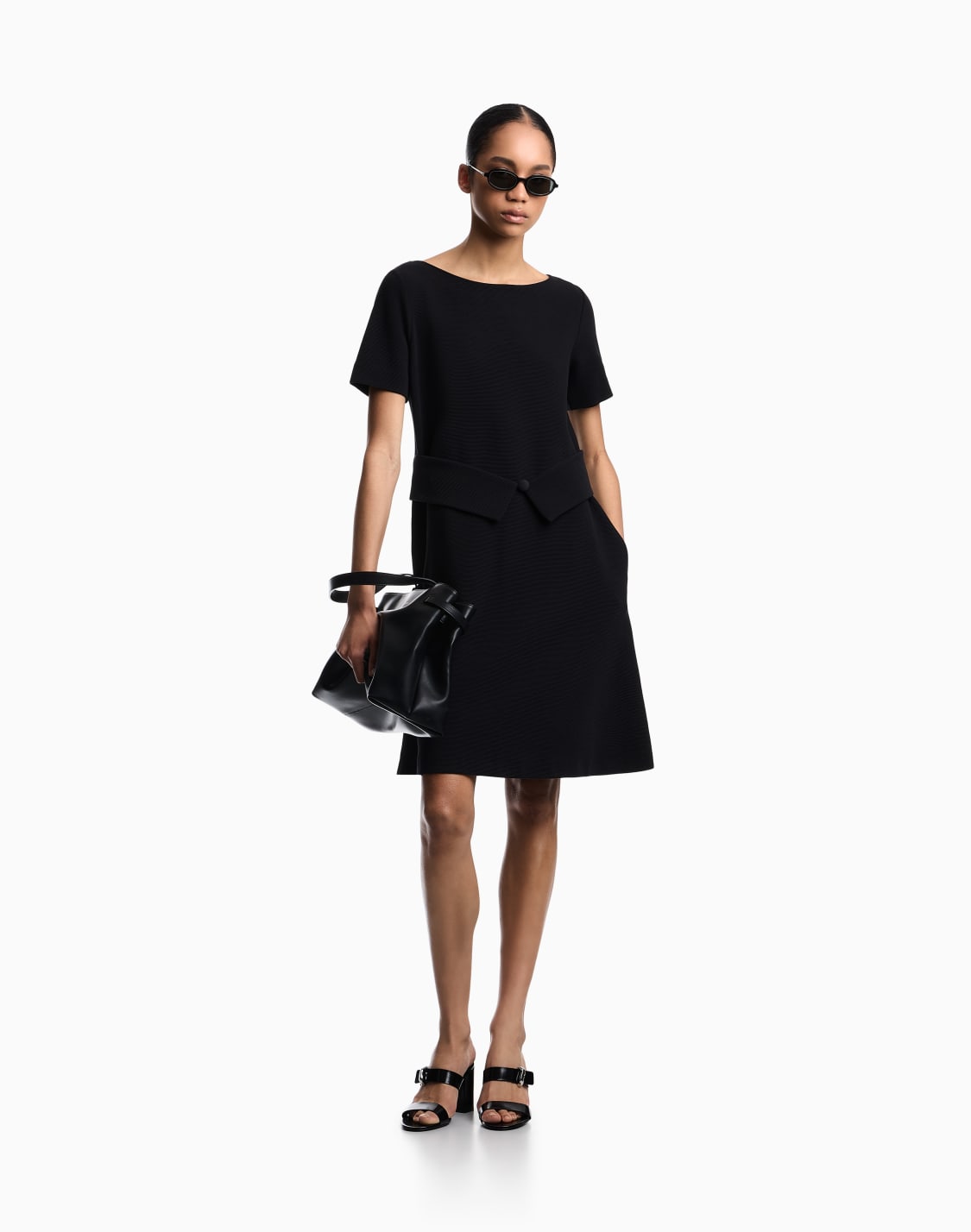 ottoman-jersey-flared-dress-black--emporio-armani