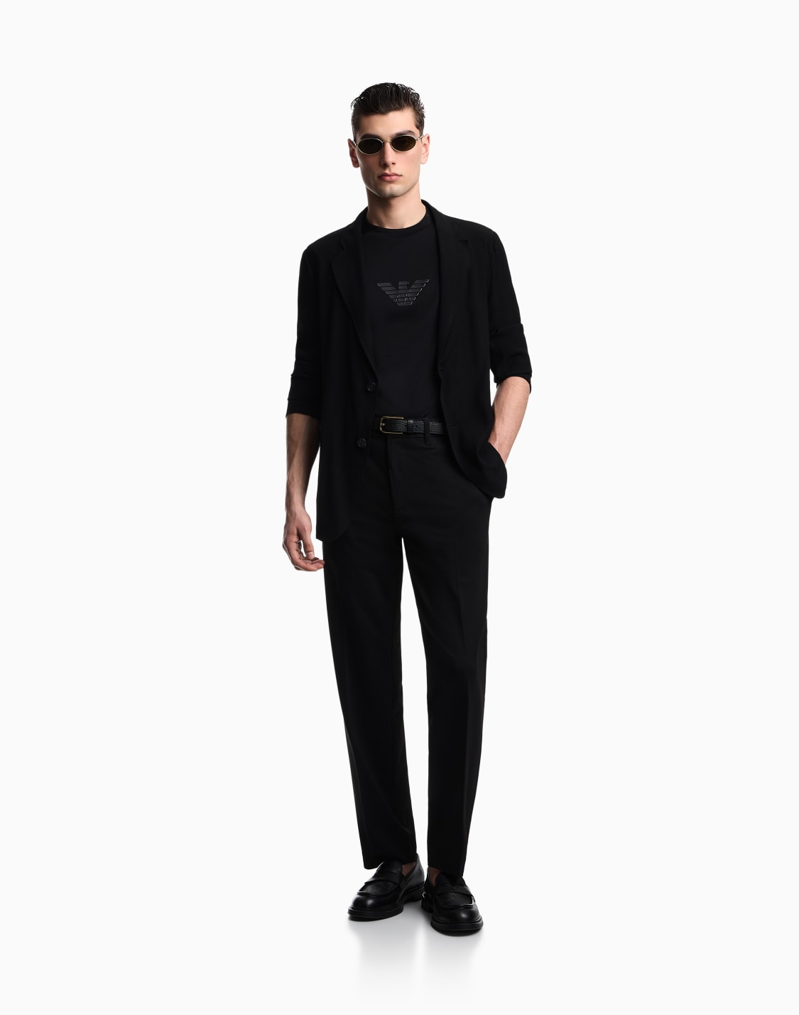 シングルブレストジャケット-クレプファブリック-3dリンクルエフェクト-ブラック--emporio-armani