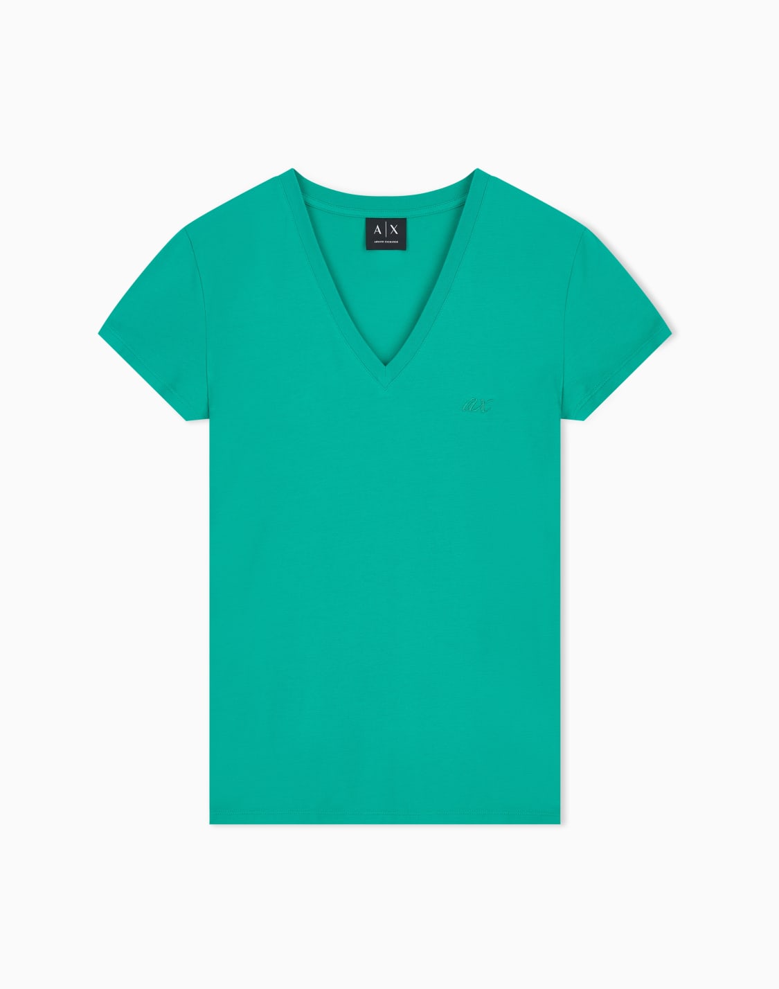 slim-fit-t-shirt-in-stretch-cotton-jersey-green--armani-exchange