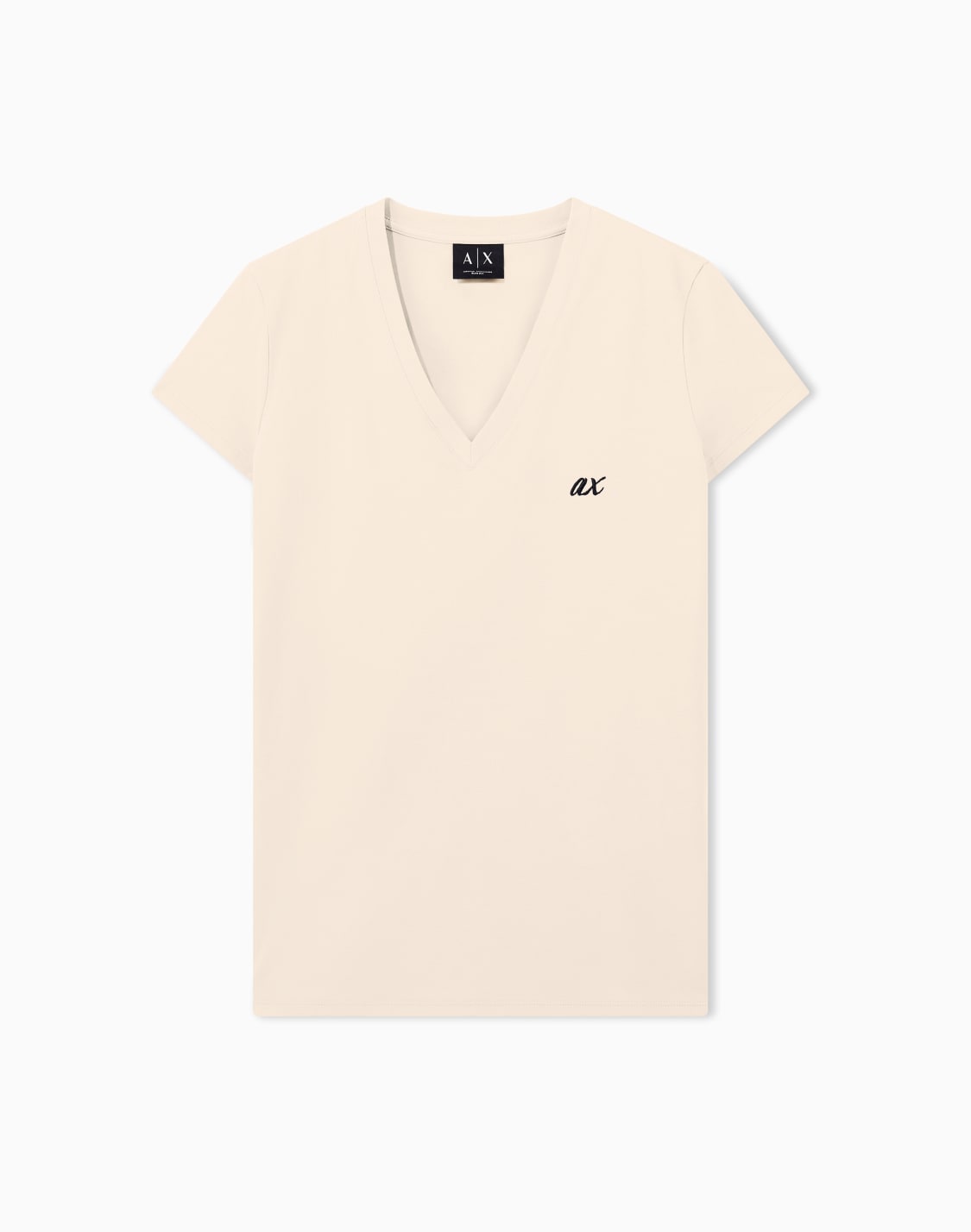 slim-fit-t-shirt-in-stretch-cotton-jersey-베이지--armani-exchange