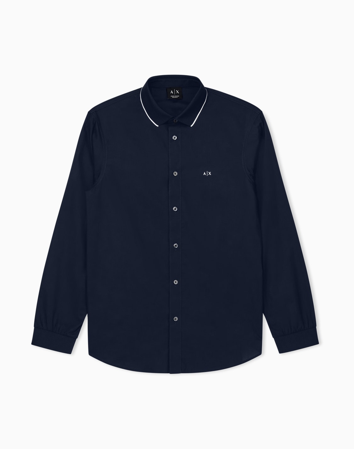 regular-fit-shirt-in-cotton-poplin-with-rib-details-navy-blue--armani-exchange