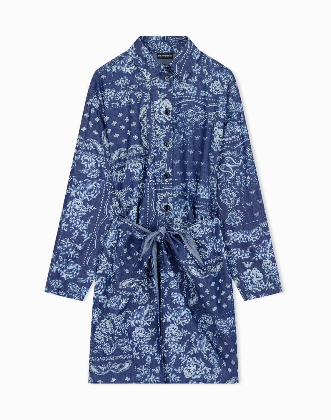 bandana-print-chambray-dress-blue--emporio-armani