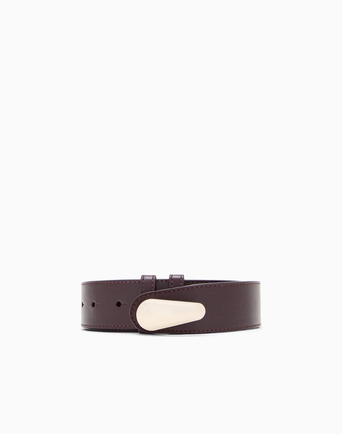 cinturn-de-piel-brillante-con-hebilla-metlica-de-lgrima-burdeos--giorgio-armani