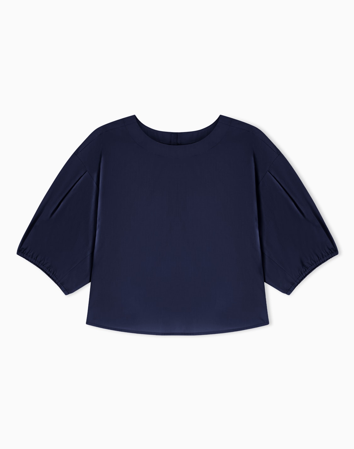poplin-blouse-with-puffed-sleeves-blue--emporio-armani