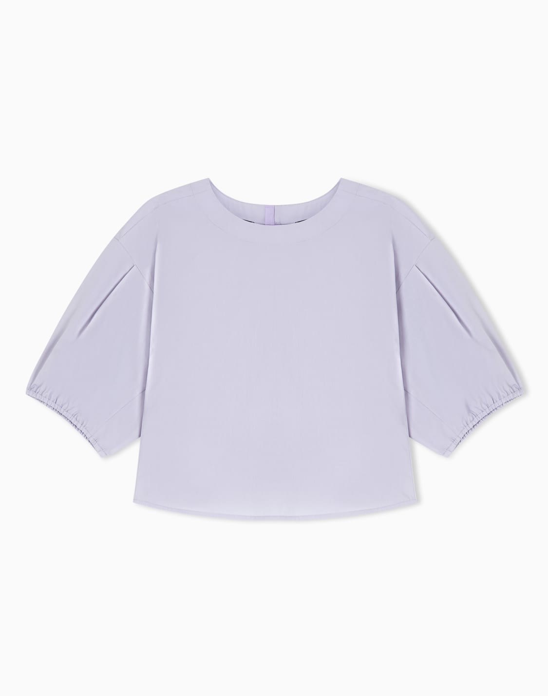 ブラウス-ポプリン-パフスリブ-パプル--emporio-armani