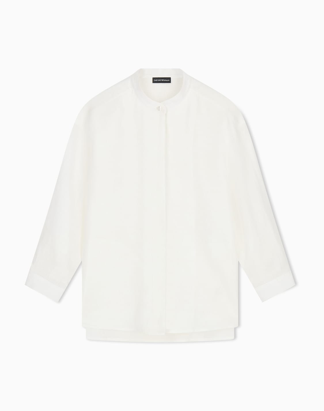 グルカラシャツ-ピュアリネン-ホワイト--emporio-armani