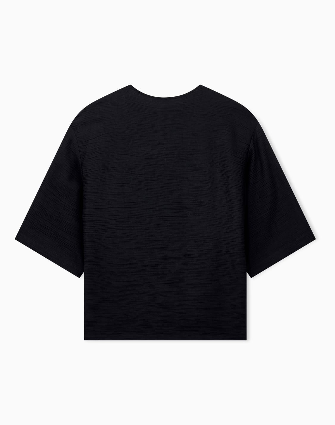 shirt-in-textured-viscose-and-wool-with-covered-buttons-black--emporio-armani