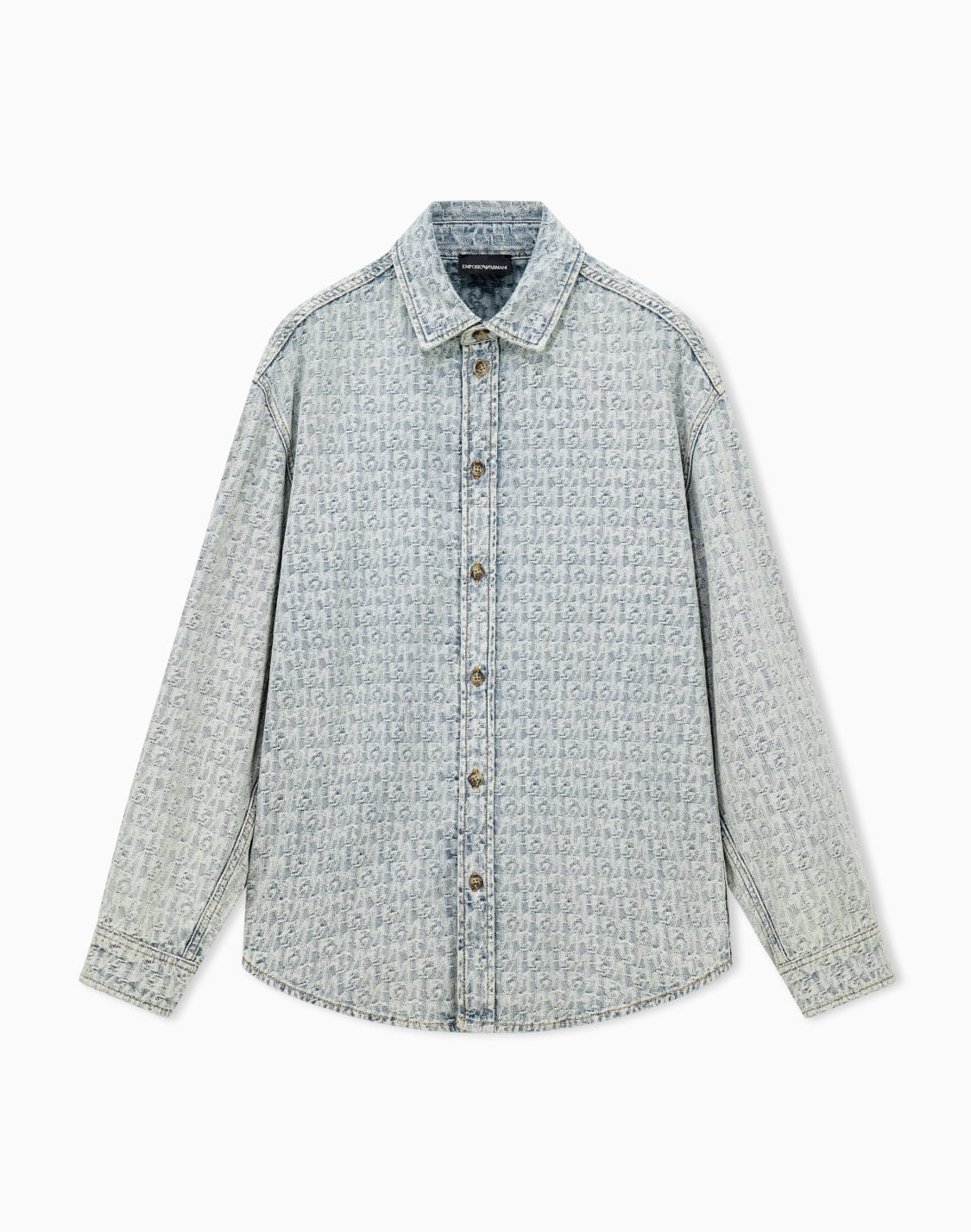 chemise-en-denim-de-coton-jacquard-motif-monogramme-bleu--emporio-armani