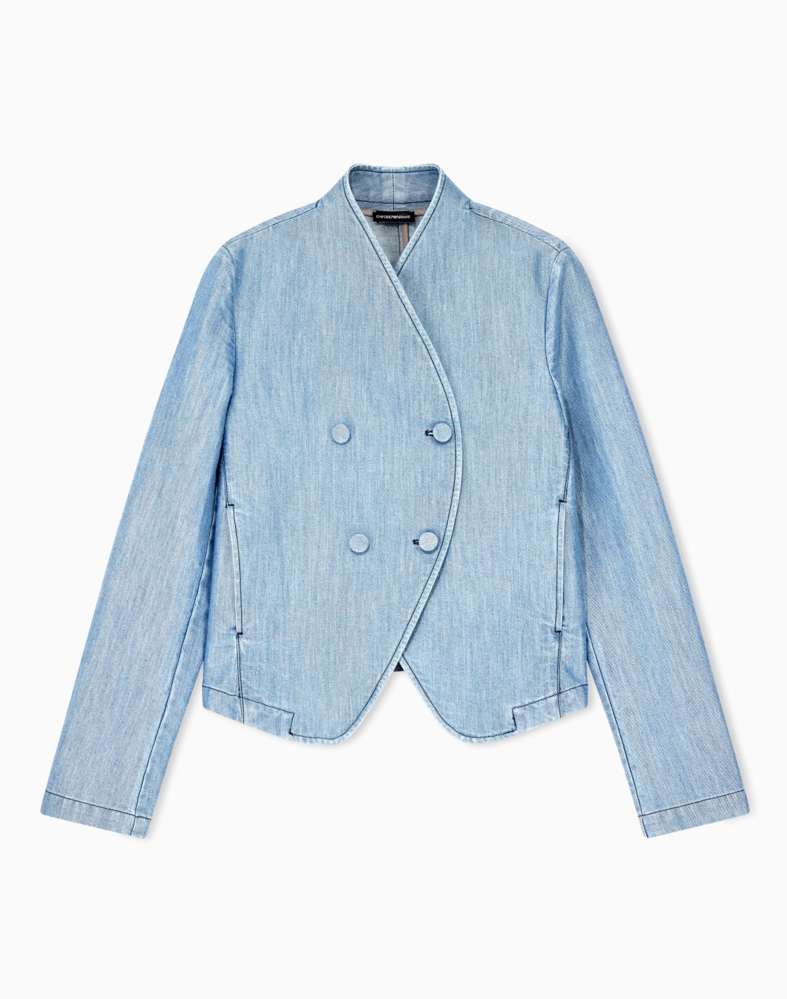 blazer-in-metal-look-denim-with-double-breasted-wrap-front-blue--emporio-armani