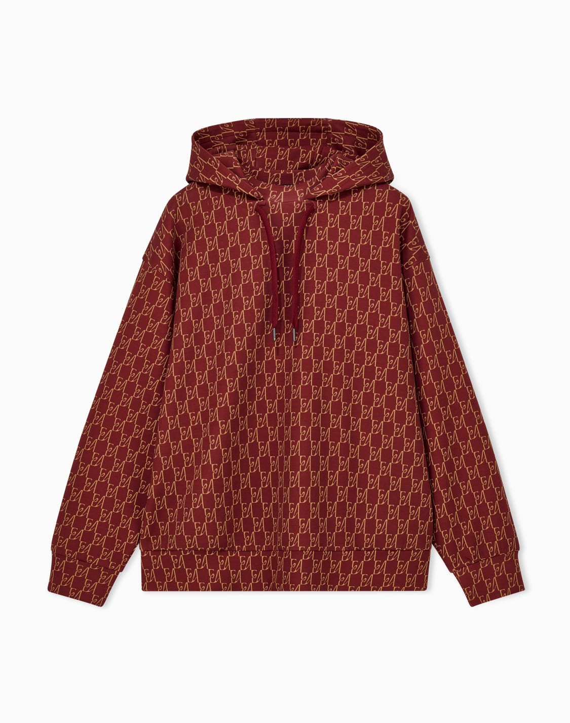 oversized-sweatshirt-in-cotton-double-jersey-red--emporio-armani