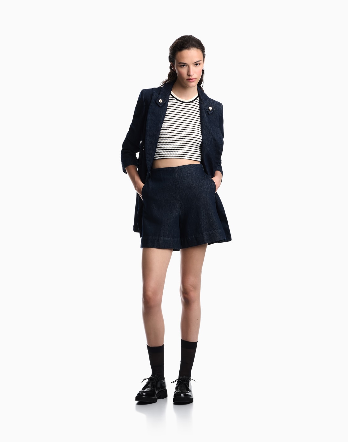 shorts-aus-denim-11-oz-mit-riemen-detail-blau--emporio-armani