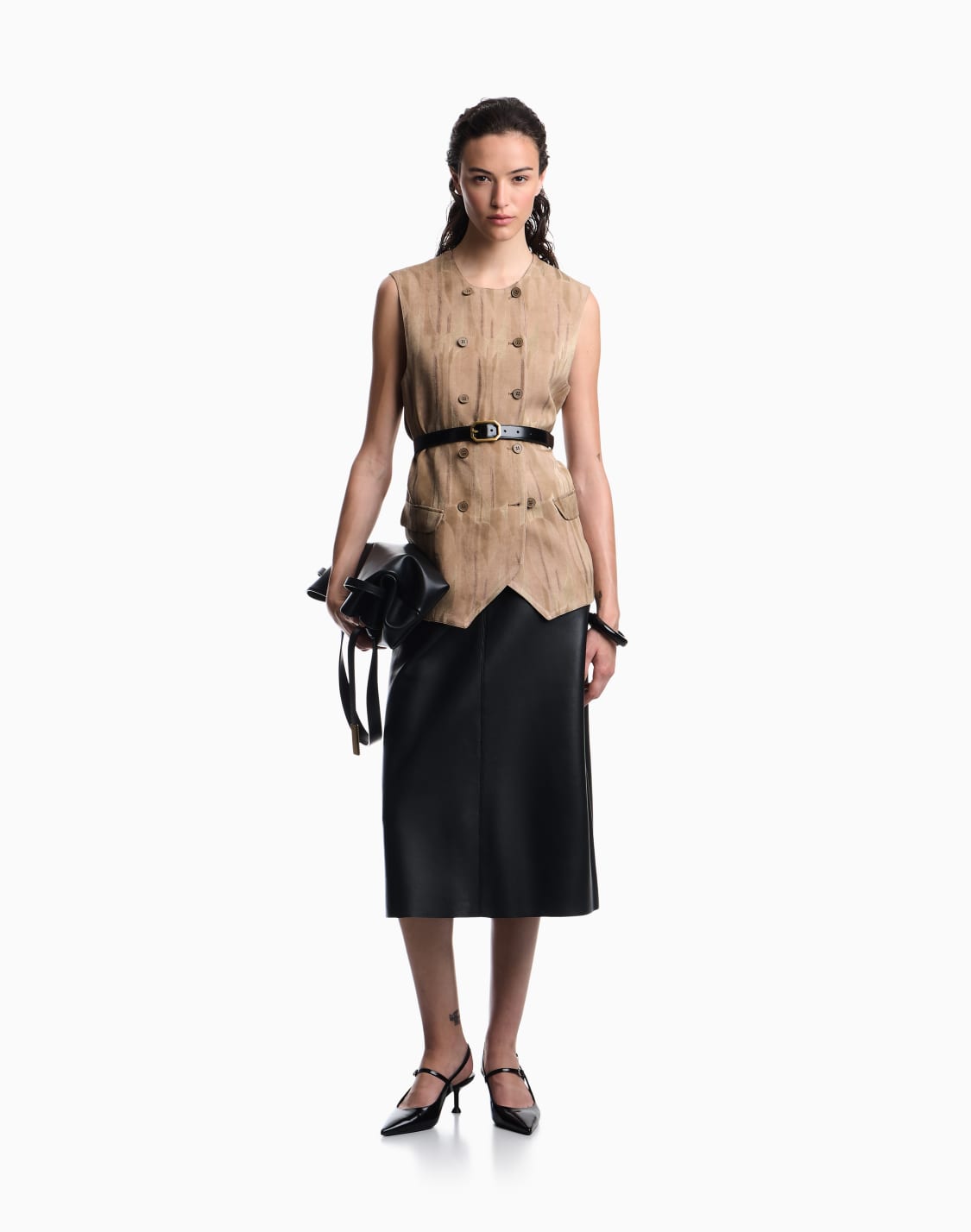 gilet-doppiopetto-in-tessuto-jacquard-fantasia-ovali-marrone--emporio-armani