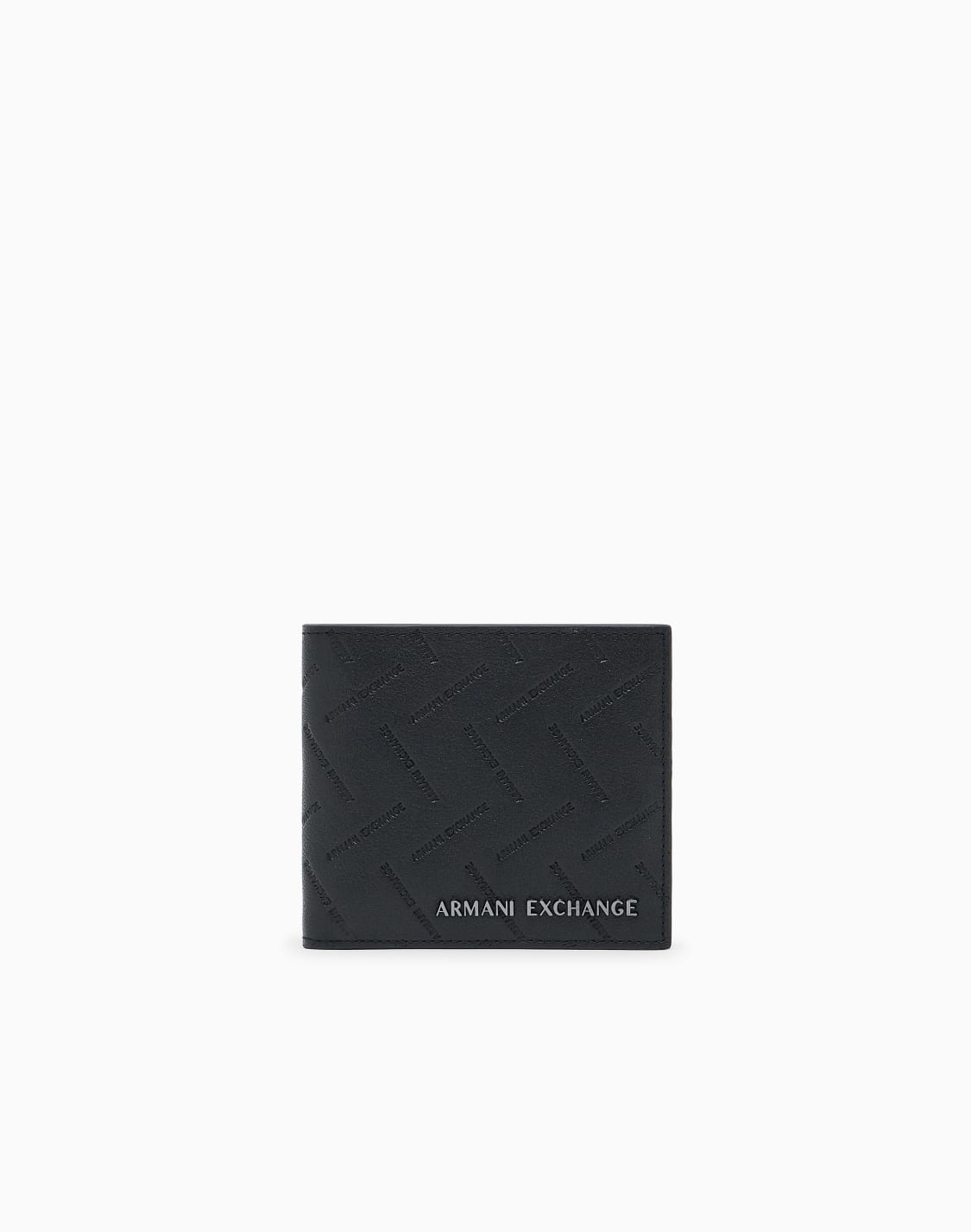-minimal-wallet-with-hammered-texture-블랙--armani-exchange