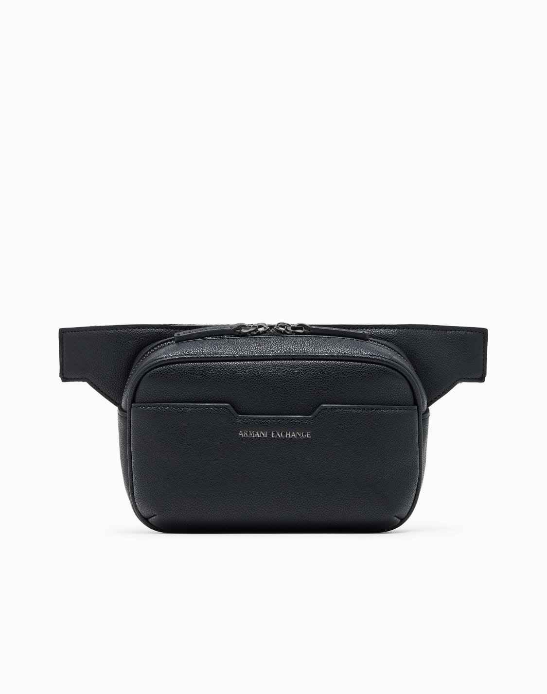 axロゴ-ウエストバッグ-ブラック--armani-exchange