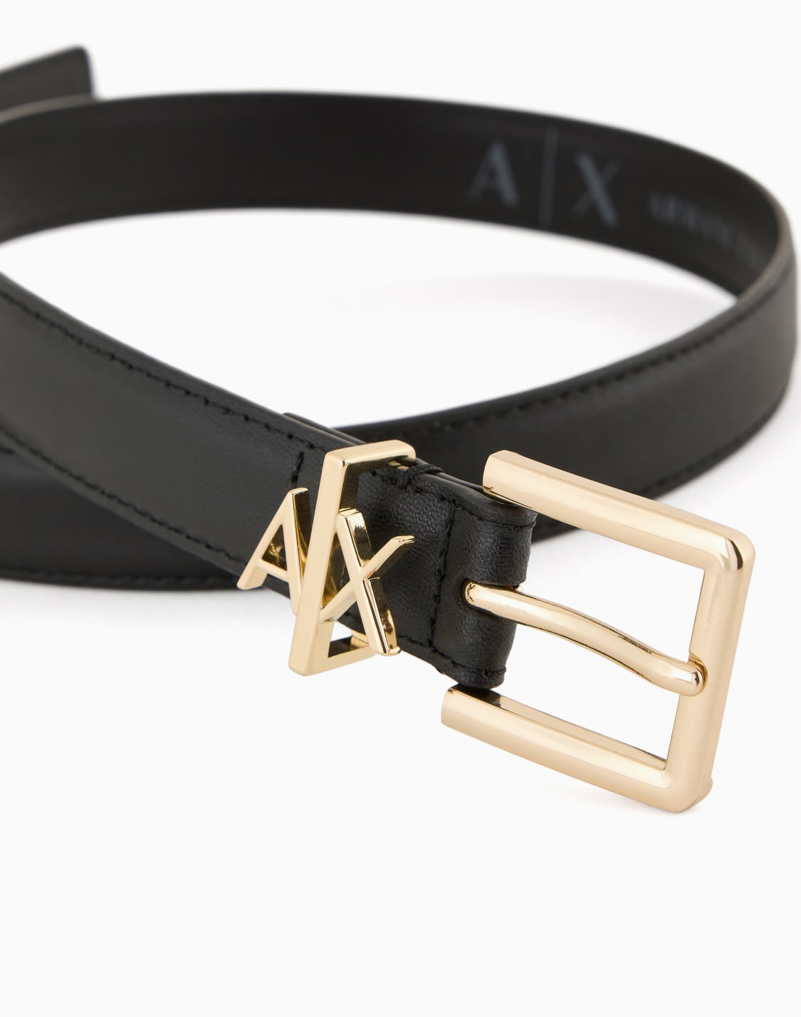 axロゴ-トングベルト-ブラック--armani-exchange