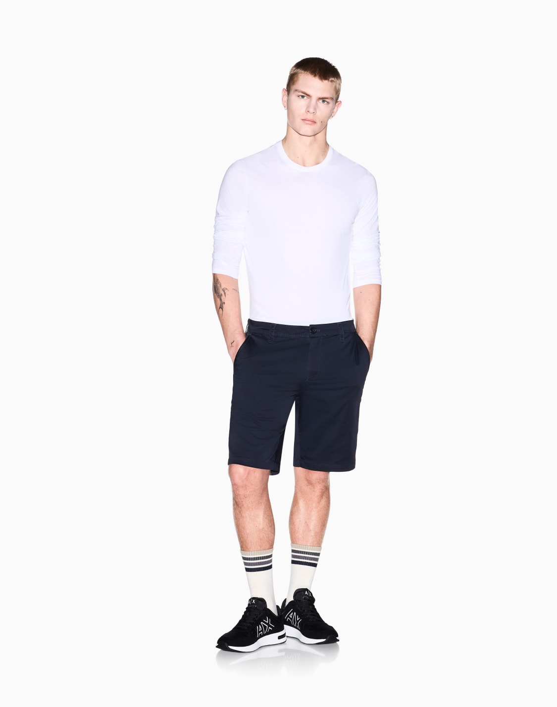 bermuda-shorts-in-stretch-cotton-satin-navy-blue--armani-exchange