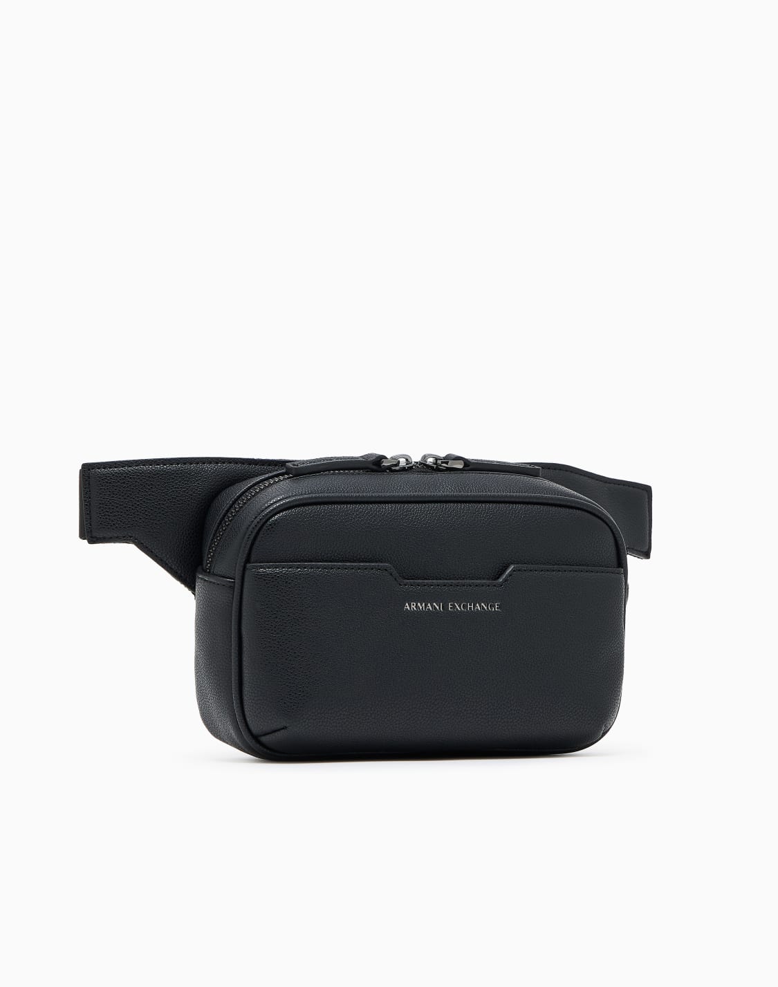 axロゴ-ウエストバッグ-ブラック--armani-exchange