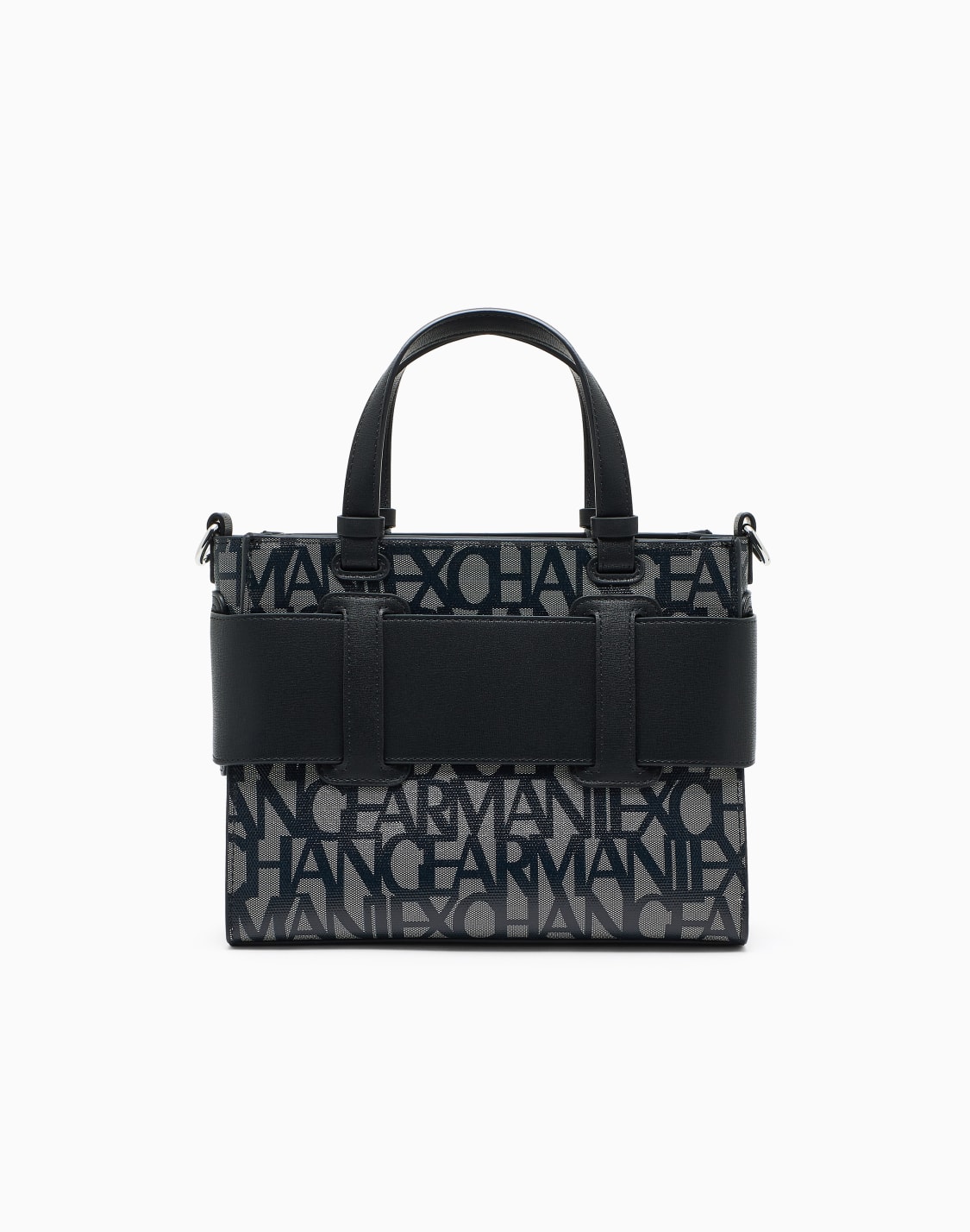 boxロゴバックル-ミニハンドバッグ-ブラック--armani-exchange