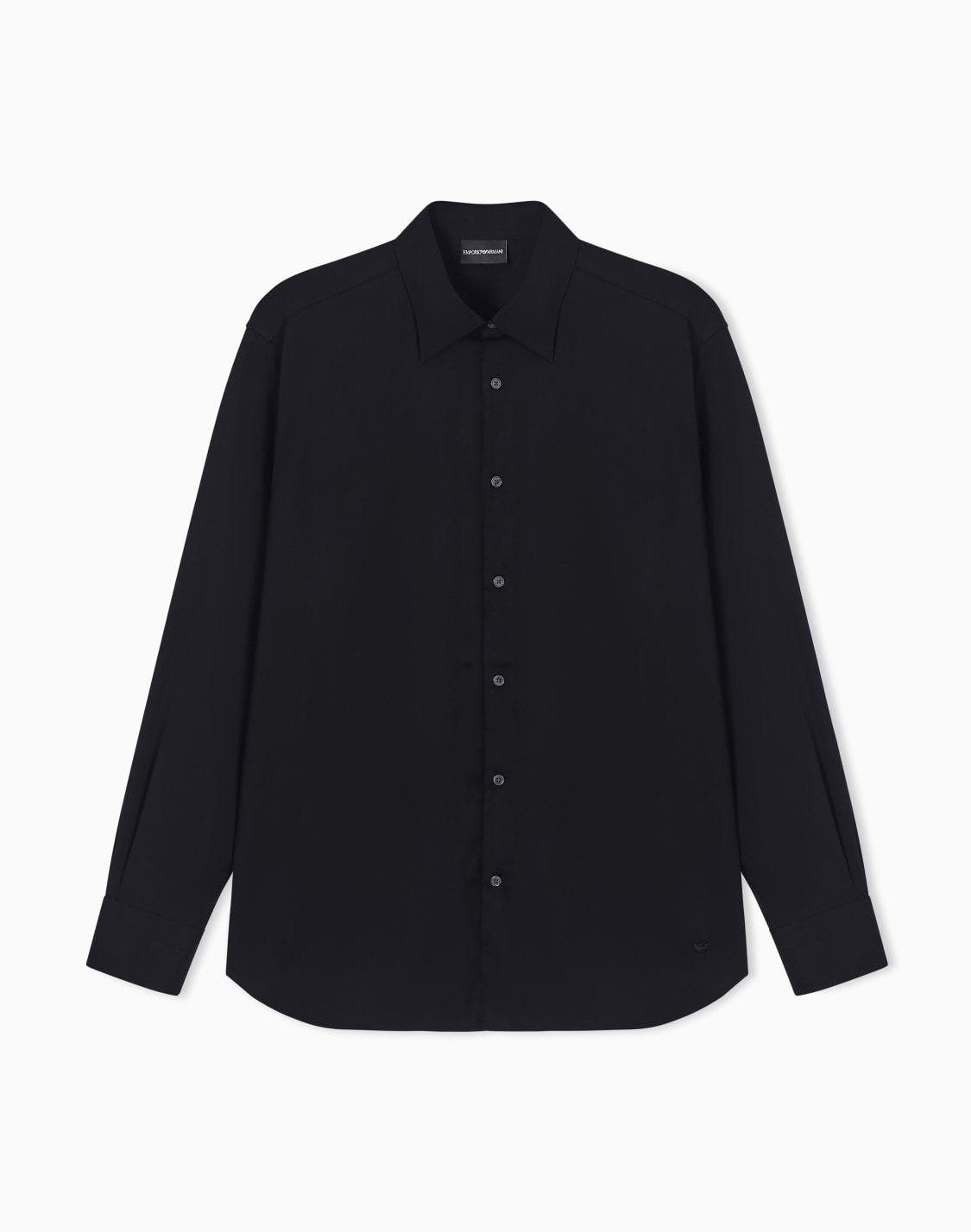 stretch-pima-cotton-shirt-black--emporio-armani