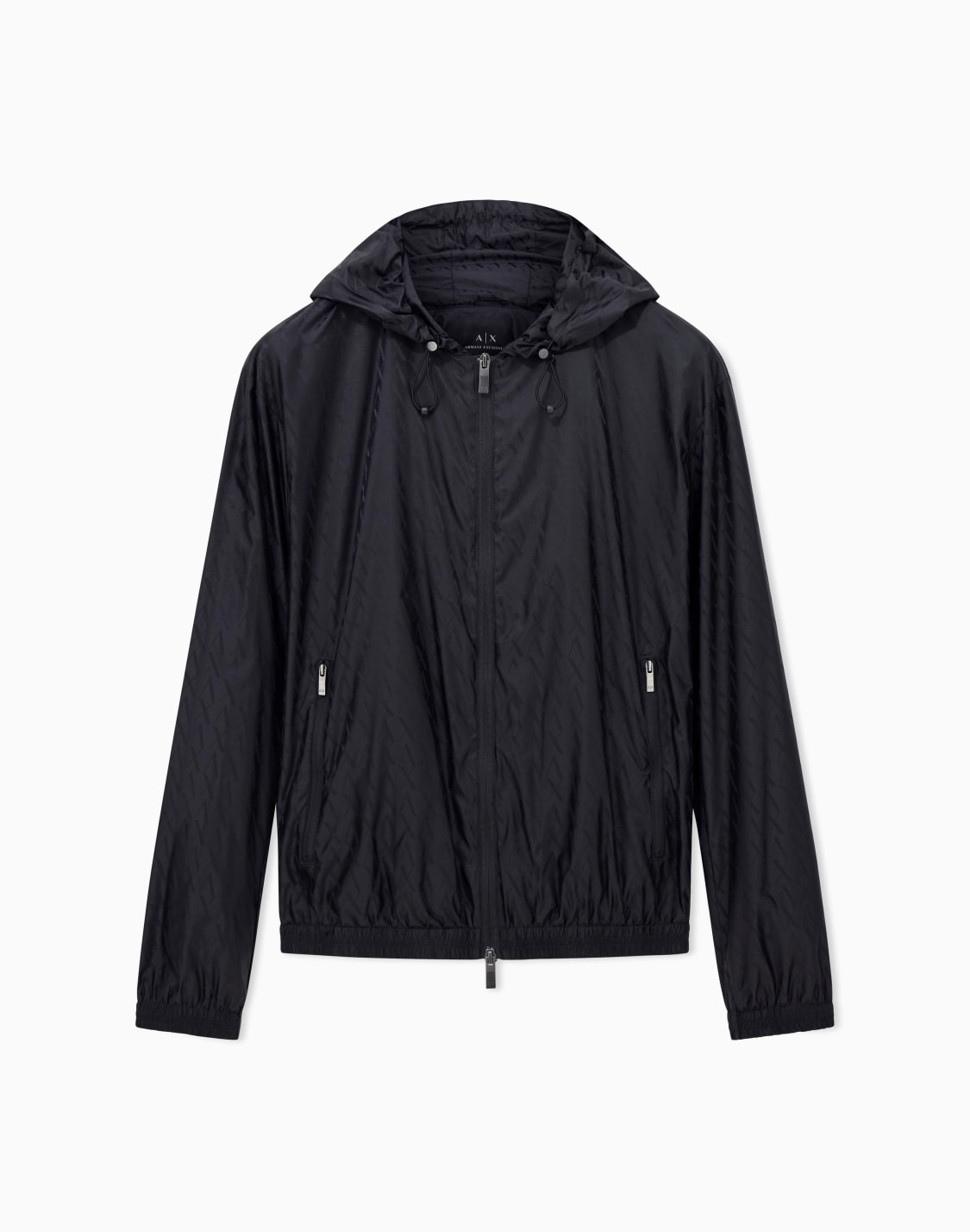 オルオバロゴ-シャイニナイロンブルゾン-ブラック--armani-exchange