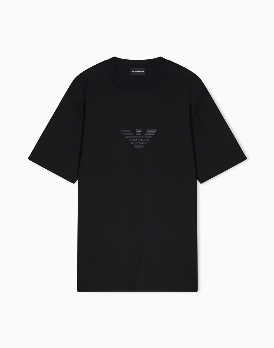 スリムフィット-ピマコットン-tシャツ-essential-ブラック--emporio-armani