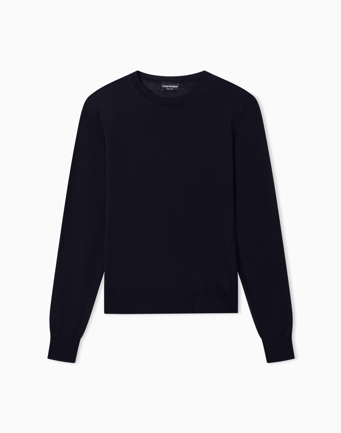 pullover-essential-in-virgin-wool-with-ribbed-trims-navy-blue--emporio-armani