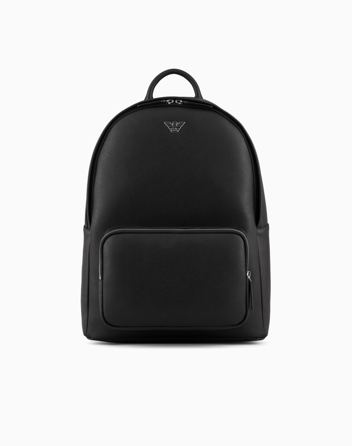 asv-regenerated-saffiano-leather-round-backpack-with-eagle-plate-black--emporio-armani