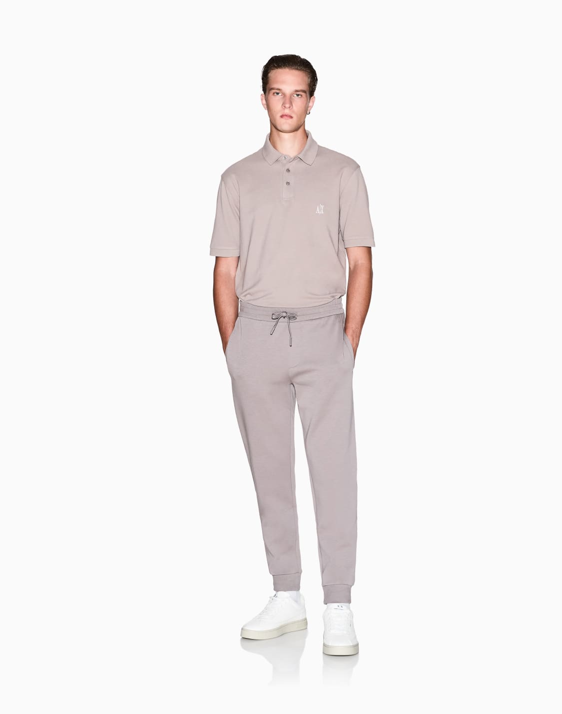 short-sleeved-polo-shirt-in-cotton-piquet-beige--armani-exchange