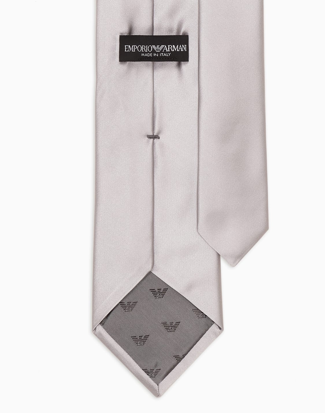 ネクタイ-ピュアシルク製-マイクロジャカドモチフ-グレ--emporio-armani