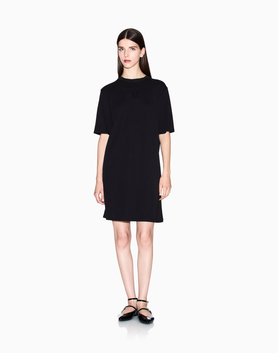 new-icon-short-jersey-dress-black--armani-exchange