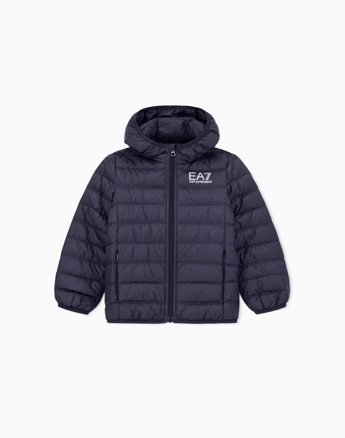 フド付きダウンジャケット-コアアイデンティティ-ボイズ-ブラック--ea7