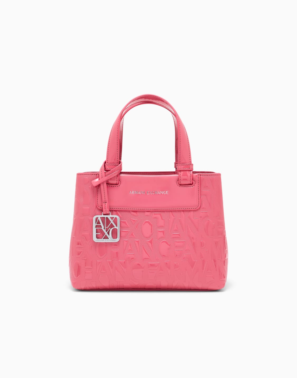オルオバエンボスロゴ-ミニハンドバッグ-グロウ-ピンク--armani-exchange