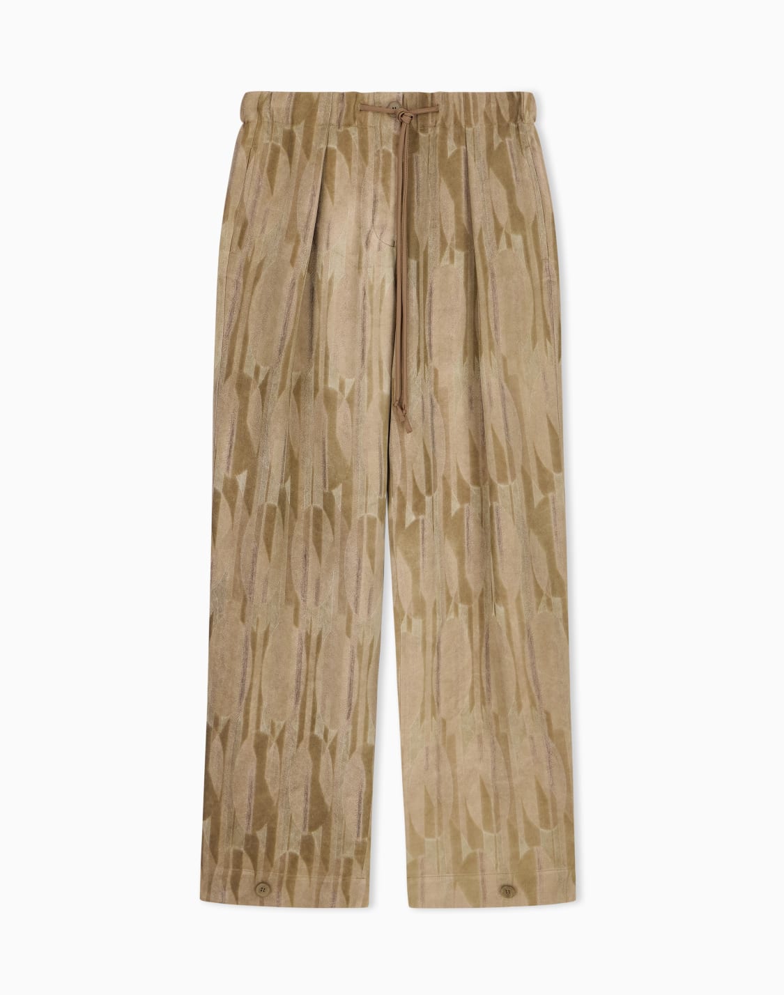 pantaloni-in-tessuto-jacquard-fantasia-ovali-marrone--emporio-armani