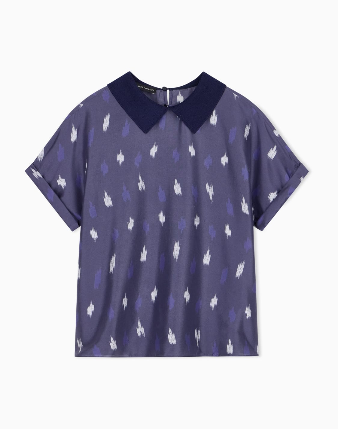 silk-shantung-top-with-carpet-print-navy-blue--emporio-armani