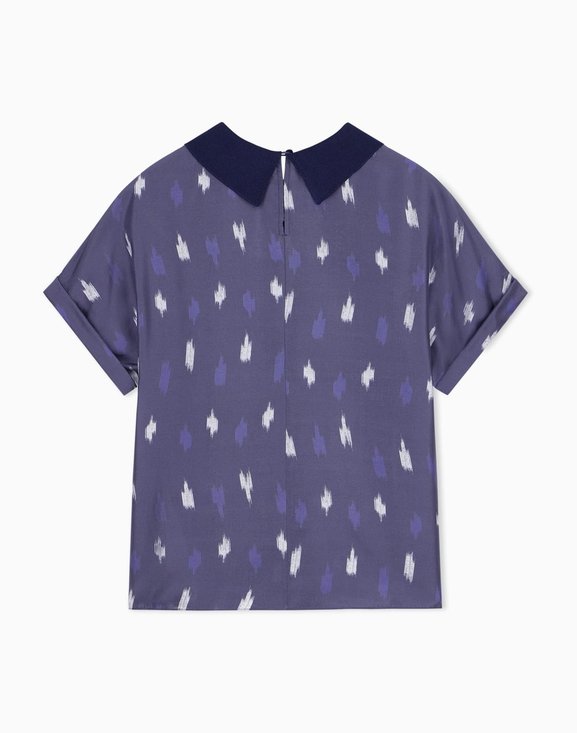 silk-shantung-top-with-carpet-print-navy-blue--emporio-armani