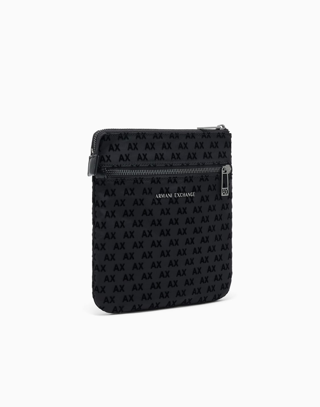 bandolera-plana-con-motivo-monograma-y-bolsillo-frontal-negro--armani-exchange