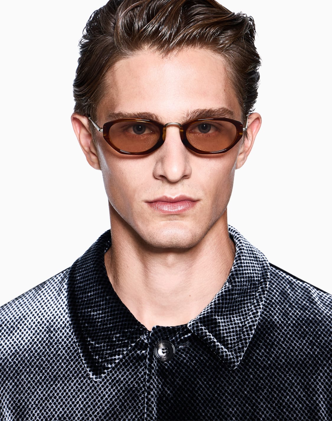 メンズサングラス-オバル-ブラウン--giorgio-armani