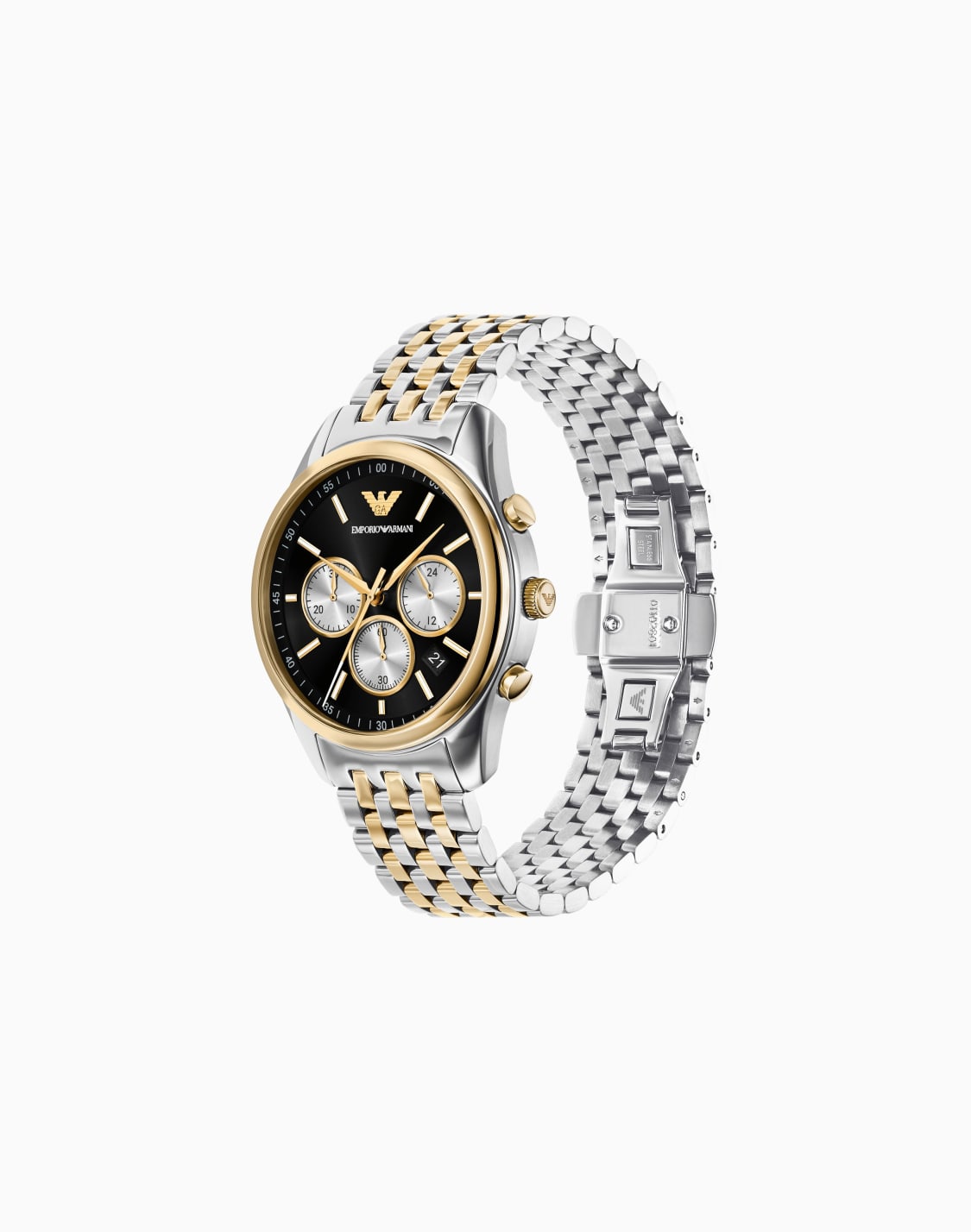 -크로노그래프-투톤-스테인리스-스틸-워치-멀티컬러--emporio-armani