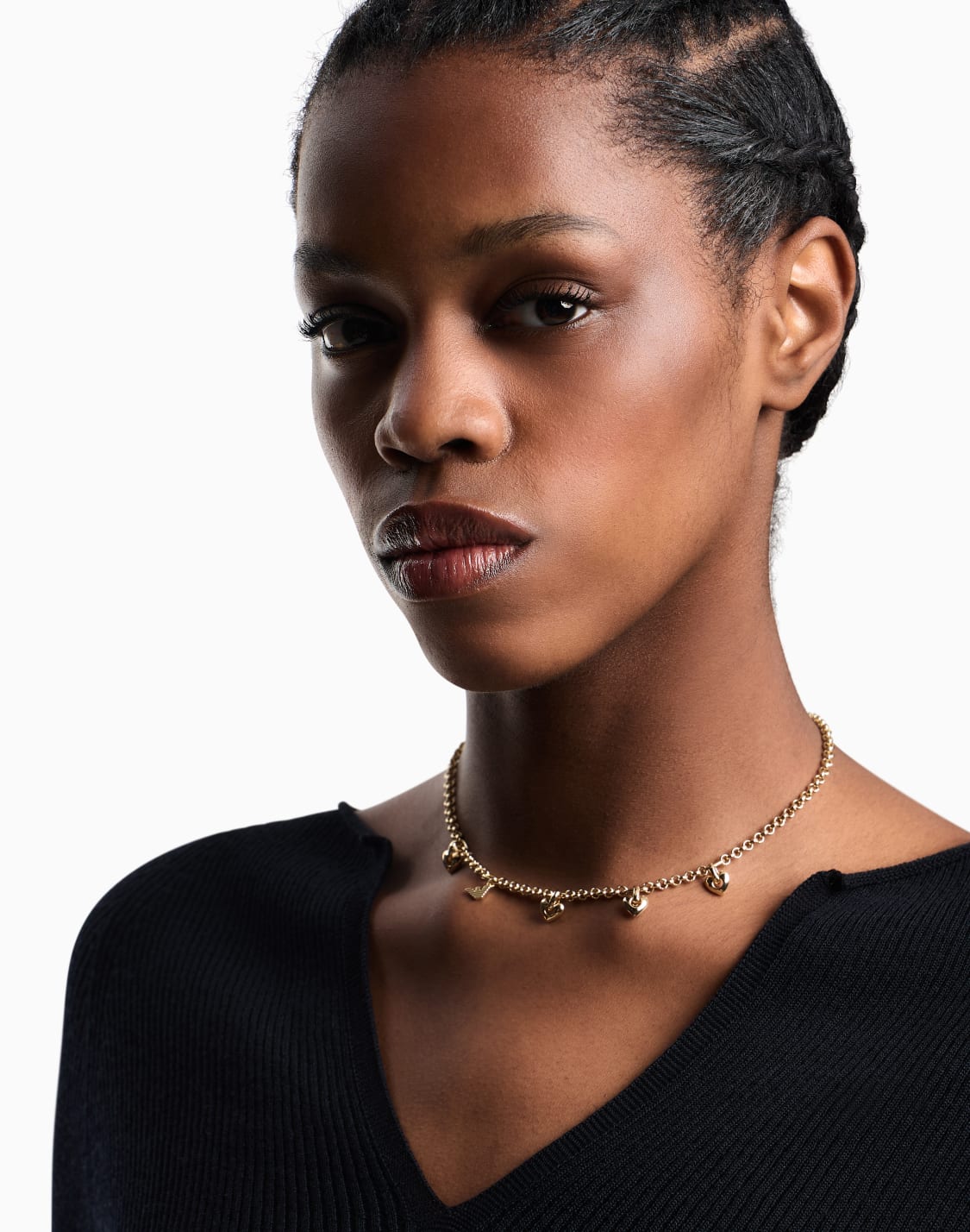 kette-mit-anhnger-aus-goldmessing-mehrfarbig--emporio-armani