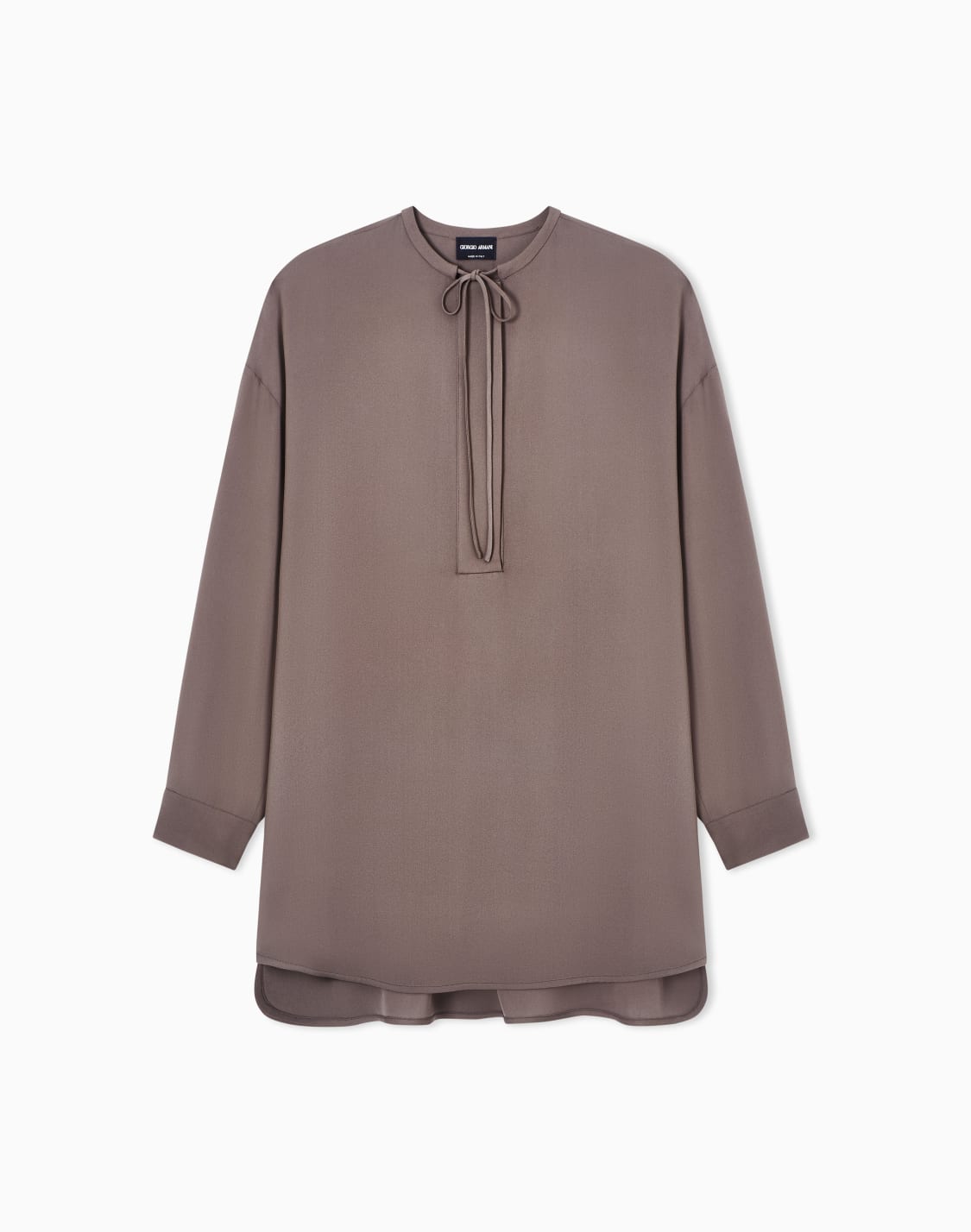 bluse-aus-dreifachem-seiden-georgette-braun--giorgio-armani