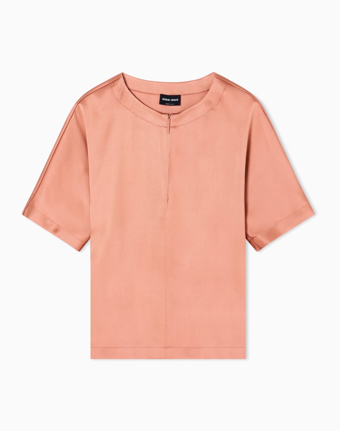 short-sleeved-shirt-in-double-faced-silk-satin-orange--giorgio-armani