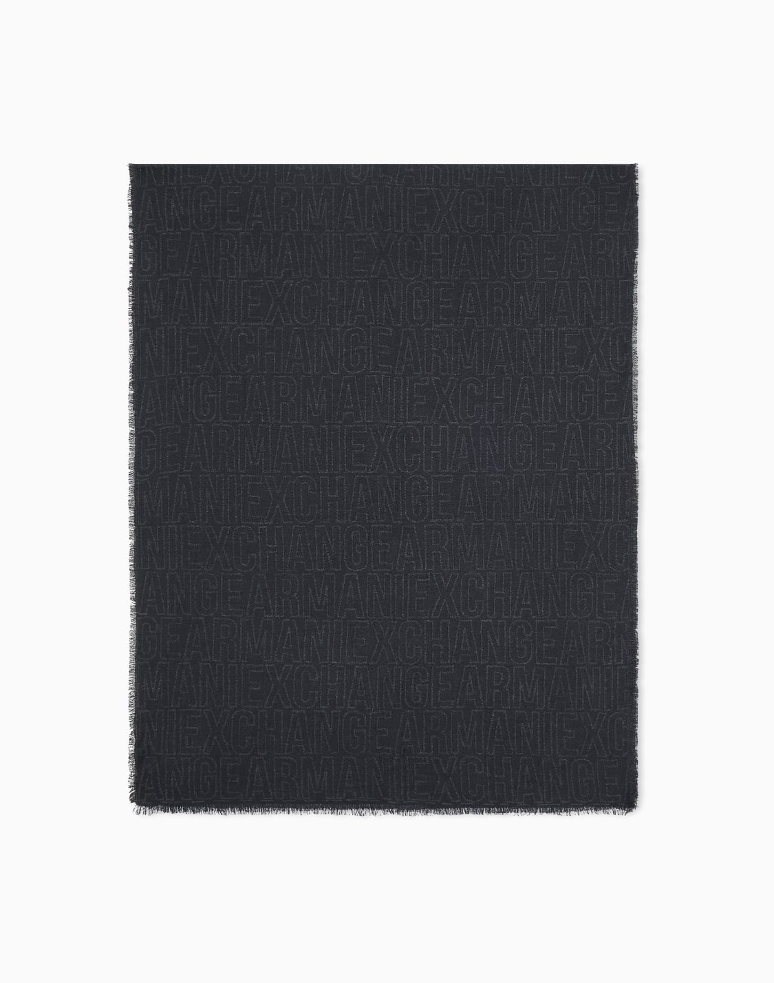 scarf-in-cotton-and-viscose-jacquard-black--armani-exchange